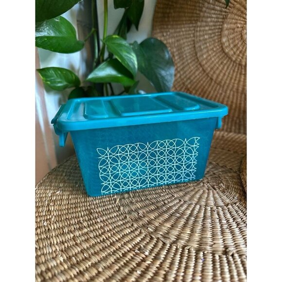 Blue Plastic storage container - Picture 1 of 8